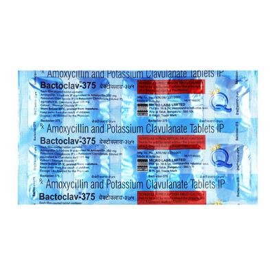 Bactoclav 375mg Tablet 10'S - Bacterial Infections-Pen