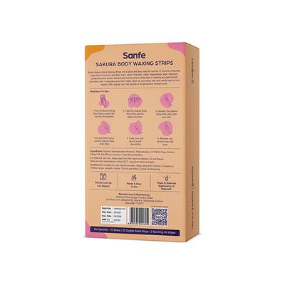 Sanfe Sakura Body Waxing Strips - Sakura & Castor Oil 10's - Hair Removal Accessories
