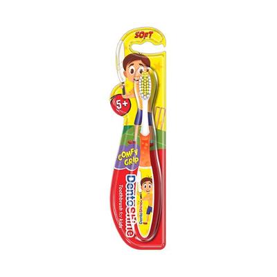 Dentoshine Comfy Grip Toothbrush for Kids Orange 100 gm - Toothbrushes