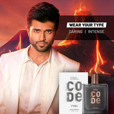 Wild Stone Code Pyro Eau De Parfum for Men, Bold, Intense & Vibrant Fragrance, Luxury Men Perfume 100 ml - Men Perfumes (Edt/Edp)
