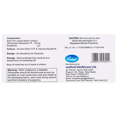 OMNIPRES 20mg Tablet 10's - Hypertension-Ang