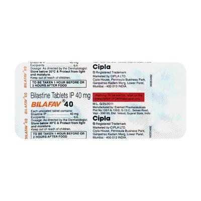 BILAFAV 40mg Tablet 10's - Allergies-Ant