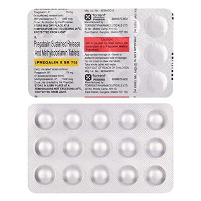Pregalin X SR 75mg Tablet 15'S - Neuropathic Pain-Dru
