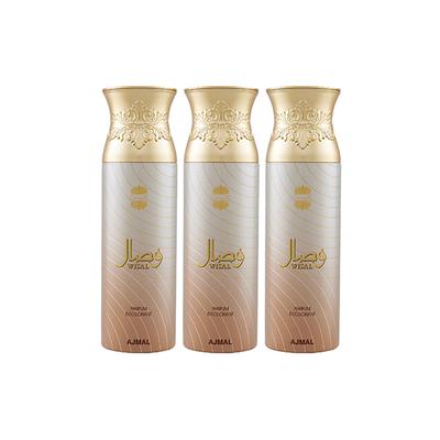 Ajmal Wisal Deodorants Spray (Pack of 3) 200 ml - Perfumes (Edt/Edp)