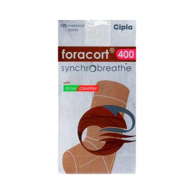 FORACORT 400 SYNCHROBREATHE WITH DOSE COUNTER 120md Inhaler 7.2g - Asthma/COPD-Ast