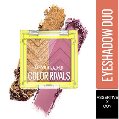 Maybelline New York Color Rivals Shadow Longwear Duo Eyeshadow Palette Assertive x Coy 3 gm - Eyeliners