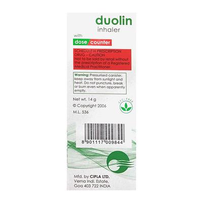 Duolin with dose counter Inhaler 200Md - Asthma/COPD-Ast