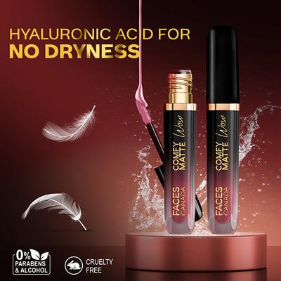 Faces Canada Comfy Matte Wow Liquid Lipstick - Pink PetaL 09 3.8 ml - Liquid Lipsticks