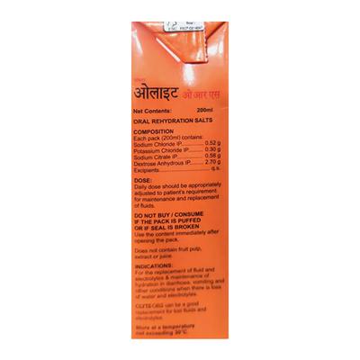 OLYTE ORS ORANGE FLAVOUR Liquid 200ml - Supplements-Ele