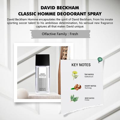 David Beckham Homme Deodorant Spray 75 ml - Men Deodorants/Roll-Ons