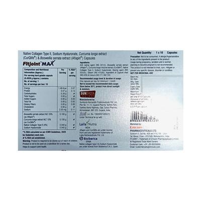 FITJOINT MAX Gluten Free Capsule 10's - Supplements-Sup