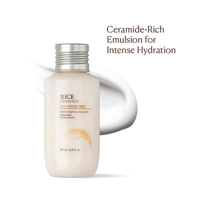 The Face Shop Rice & Ceramide Moisturizing Emulsion Cream - Korean Brightening Moisturizer 70 ml - Face Moisturizers