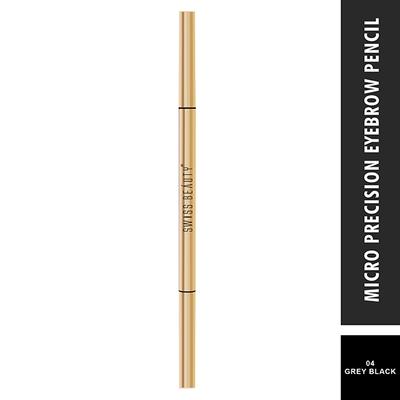 Swiss Beauty Micro Precision Eyebrow Pencil (Grey Black ) 0.1 gm - Eyebrow Pencils & Enhancers