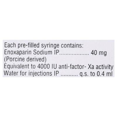 Enclex 40mg Injection(Pfs) 0.4ml - Blood Clot-Ant