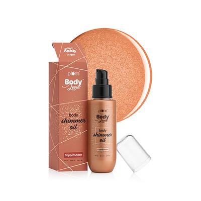 Plum BodyLovin' Body Shimmer Oil - Copper Sheen, Long-lasting shimmer, Deep moisture, Fruity Fragrance 90 ml - Massage Oils