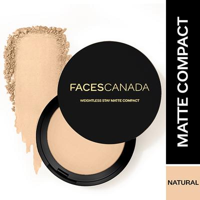 Faces Canada Weightless Stay Matte Compact Vitamin E Natural 02 9gm - Compact Powder