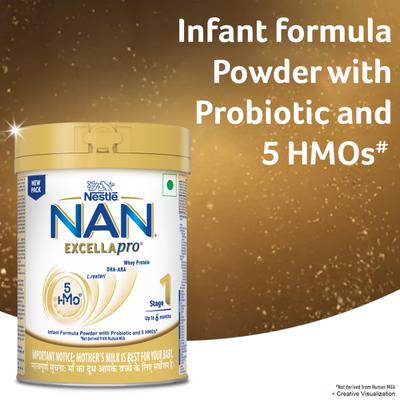 Nestle NAN Excellapro 1 (Upto 6 Months) Milk Powder - Tin With Smarklid 400 gm - Baby And Infant Supplements