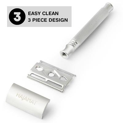 Hajamat Spade Safety Razor, Ultra High Grade Stainless Steel 304, Chrome Finish 1's - Razors & Cartridges