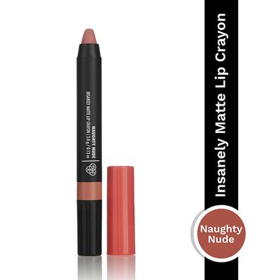 PAC Insanely Matte Lip Crayon 12H Longlasting Non Drying Smudgeproof - Naughty Nude (3.8 g) - Lip Crayons