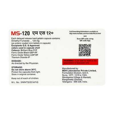 MS 120mg Capsule 14'S - Multiple Sclerosis-Imm