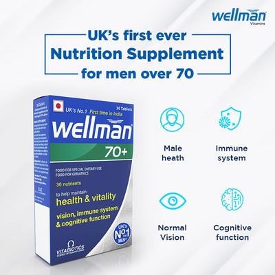 Wellman 70+ Multi-Vitamin Gluten Free Tablet 30's - Multi-Vitamins