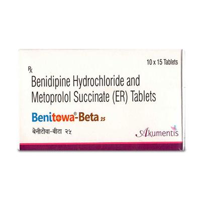 BENITOWA BETA 25mg Tablet 15's - Hypertension-Oah