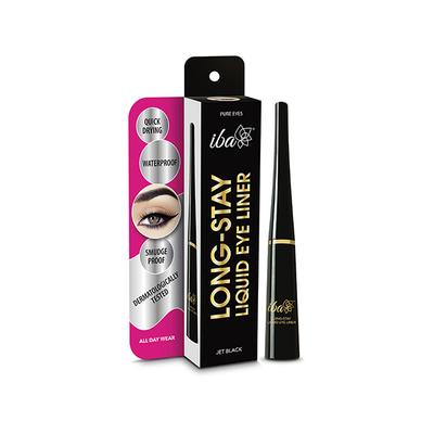 Iba Long Stay Liquid Eyeliner Jet Black 6.5 ml - Eyeliners