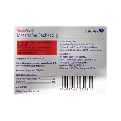 VEGAZ OD Sachet 2gm - Ulcerative Colitis/Bowel Inflammatory Disease-GIT