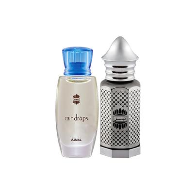 Ajmal Raindrops Concentrated Perfume Oil Floral Chypre Attar And Asher Concentrated Perfume Oil Oriental Attar 22 ml - Deodorants/Roll-Ons