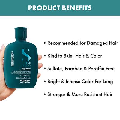 Alfaparf Milano Reparative Low Shampoo For Dry & Damage Hair, Bond Repair 250 ml - Shampoos