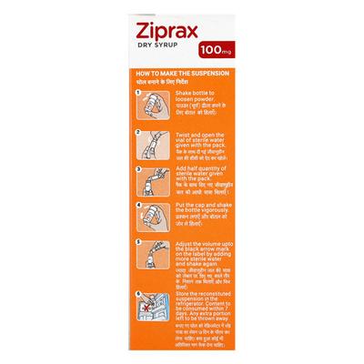 Ziprax Strawberry Flavour 100mg Dry Syrup 30ml - Bacterial Infections-Cep