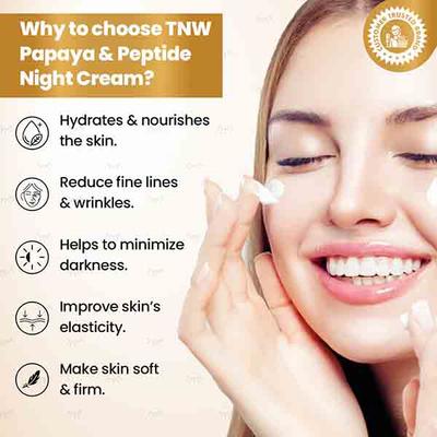 TNW The Natural Wash Papaya & Peptide Night Cream 50 gm - Lotions & Creams