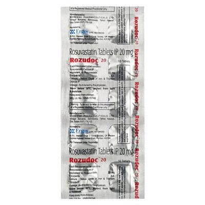 Rozudoc 20mg Tablet 10'S - High Cholesterol-Dys