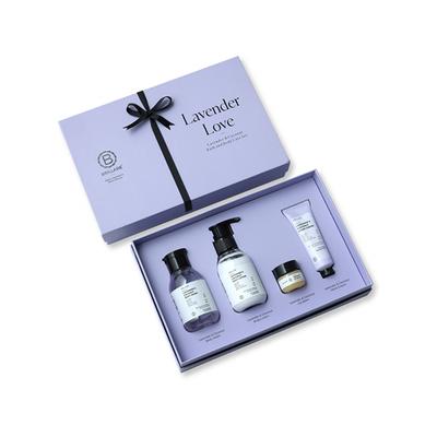 Brillare Lavender Love Gift Box - Lavender Body Wash, Lavender Body Scrub, Lavender Bath Salt, Lavender Hand Cream 900gm 1's - Bath Kits & Sets