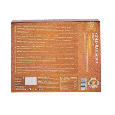 KHADI NATURAL GOLD RADIANCE MINI FACIAL KIT 75 gm - Facial Kits