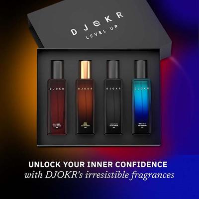 Djokr Perfume Gift Set for Men - Eau De Parfum Signature Oud Wood, Marine (4x20 ml) 4's - Men Perfumes (Edt/Edp)
