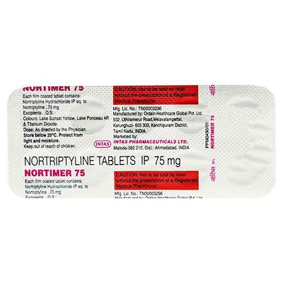 Nortimer 75mg Tablet 10'S - Depression-Ant
