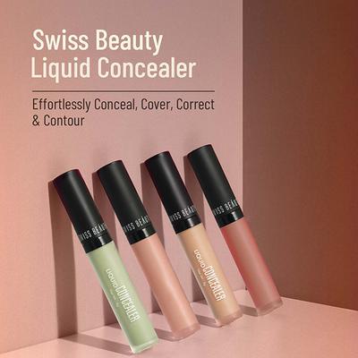 Swiss Beauty Liquid Light Weight Concealer with Full Coverage Shade - Porcelain 6 gm - Concealer