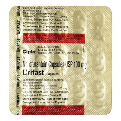 Urifast 100mg Capsule 15'S - Bacterial Infections-OAB