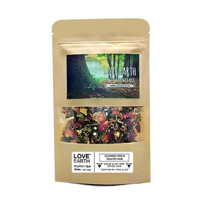 Love Earth Glowing Skin And Healthy Hair Green Tea With Green Tea & Aswagandha 30 gm - Hair & Skin