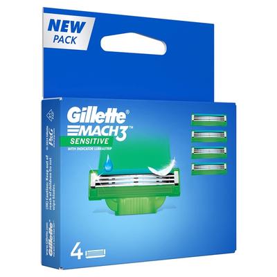 Gillette Mach 3 Sensitive Cartridges 4's - Razors & Cartridges