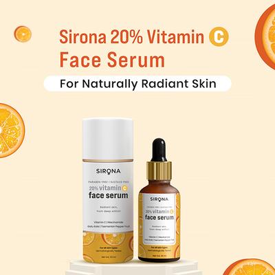 Sirona 20% Vitamin C Face Serum for Men and Women 30ml - Face Serum