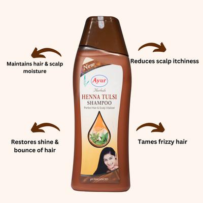 Ayur Herbals Henna Tulsi Shampoo 200 ml - Personal Care (Ayush)