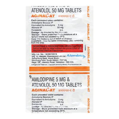 AGINAL AT Tablet 15's - Hypertension-Cal