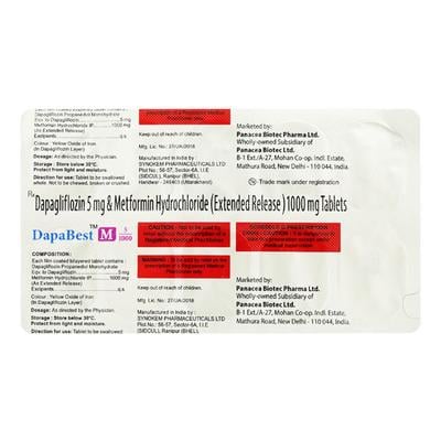 DAPABEST M 5/1000 Tablet 10's - Diabetes-Ant