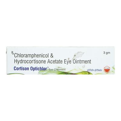 Cortison Optichlor Eye Ointment 3Gm - Eye Infections-Eaa