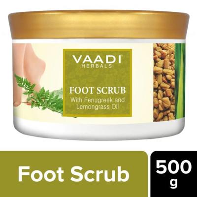 Vaadi Herbals Foot Scrub With Fenugreek And Lemongrass Oil 500 gm - Foot Scrubs