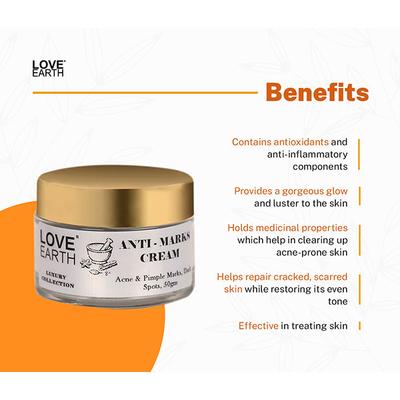 Love Earth Anti Marks Cream with Van Haldi Turmeric 50 gm - Day Cream
