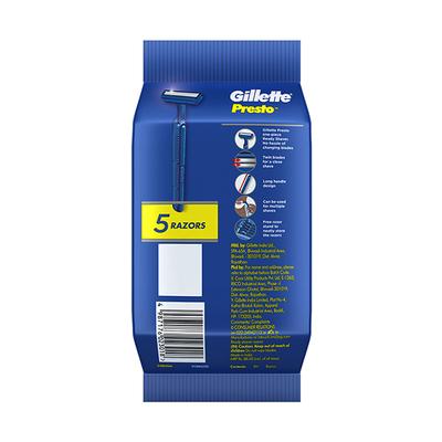 Gillette Presto 5 Razors 1's - Razors & Cartridges