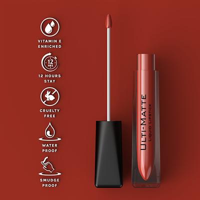 Bella Voste Ulti-Matte Liquid Lipstick Electric Red (12) 3.7 Ml - Liquid Lipsticks